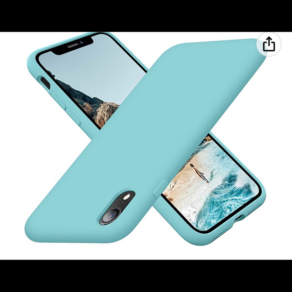Cordking iPhone XR Case, Silicone Ultra Slim Shockproof Phone Case sea blue NWT